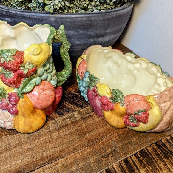 Vintage Nowell Mold Pitcher and Bowl Fruit - Picture 8 of 10